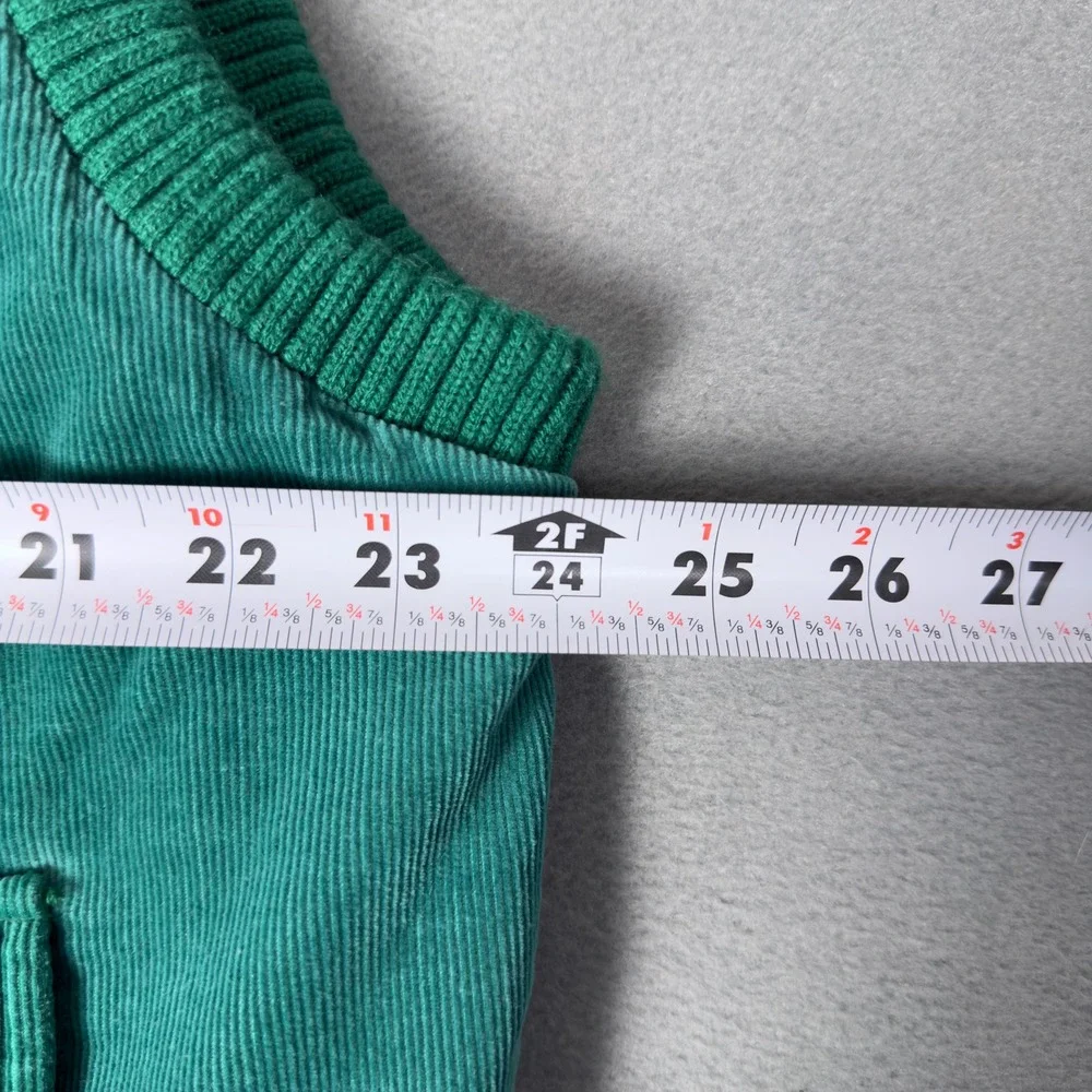 Vintage 90s‎ St Johns Bay Corduroy Vest Mens XL Teal Green Quilted Lined Zip